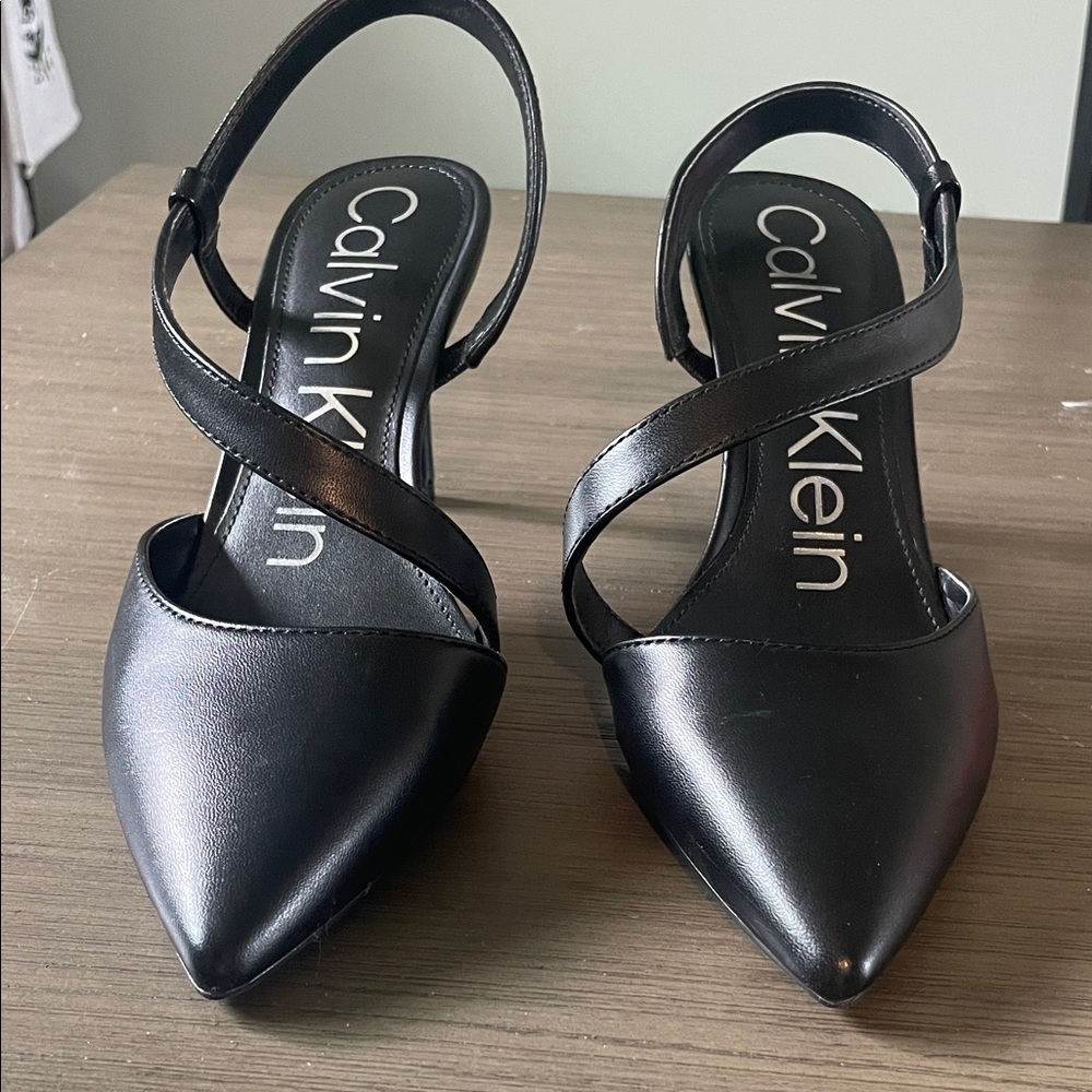 Calvin Klein Black Strappy Heels